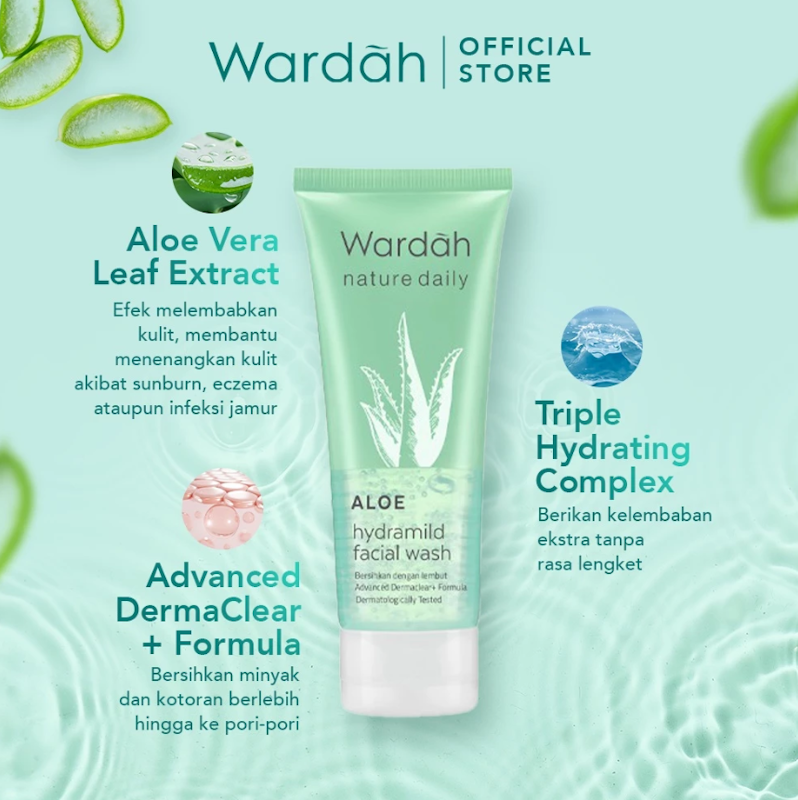 Nature Daily Aloe Hydramild Facial Wash 3