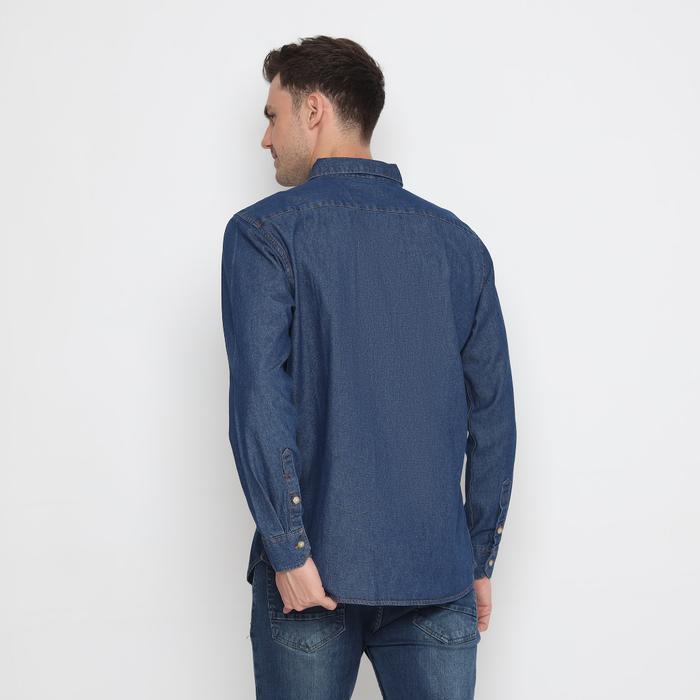 Citra Agung Busana Platini Kemeja Pria Lengan Panjang Denim Biru 76422