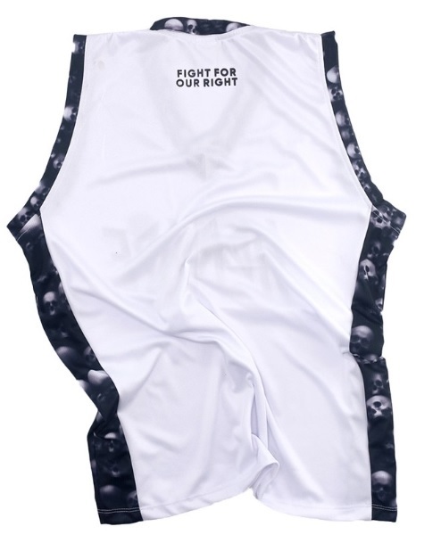 Jersey Basket White Black OURRIGHT  MB128