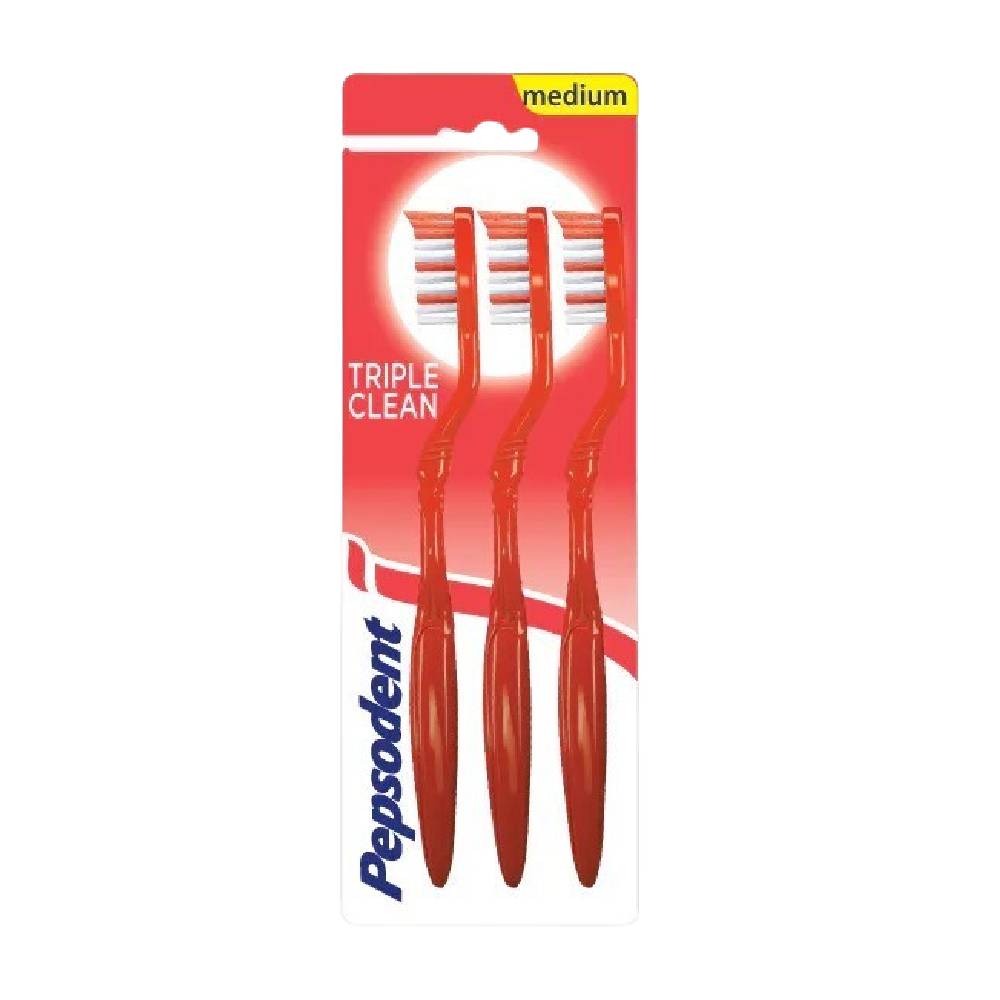 Triple Clean Sikat Gigi Medium 3 pcs 1