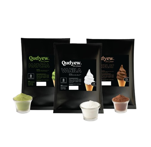 Qudyew Ice Cream Powder Creamy Vanilla Mix