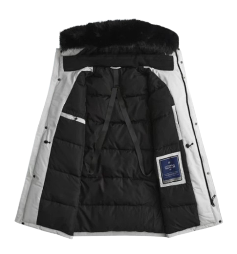 Universal Traveller Mid-Length Down Jacket with Fur-Lined Hood 3