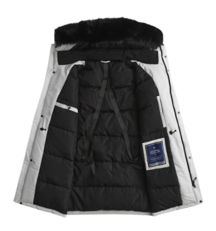 Universal Traveller Mid-Length Down Jacket with Fur-Lined Hood 3