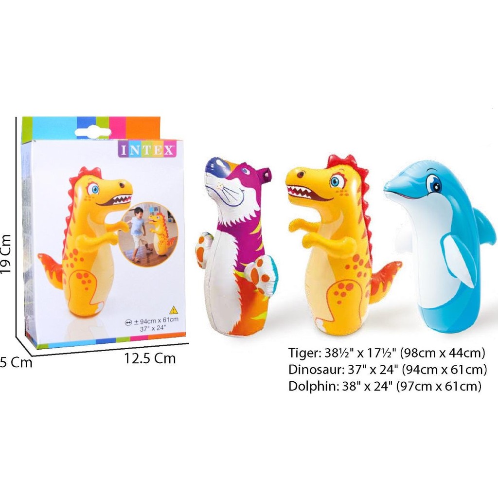 Mainan Anak Samsak Tinju Intex44669 3D Bop Bags Animal 5