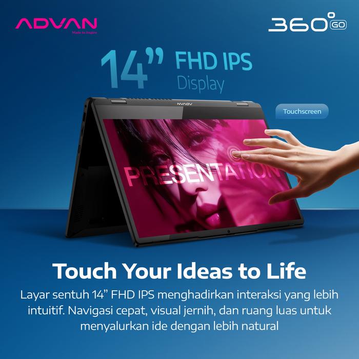 Bangga Teknologi Indonesia Advan Laptop 2-in-1 360 Go