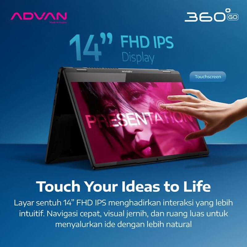Advan Laptop 2-in-1 360 Go 2