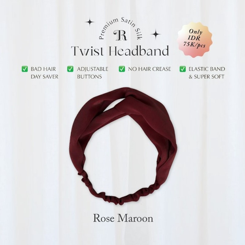 Headband Twist Satin Silk 5