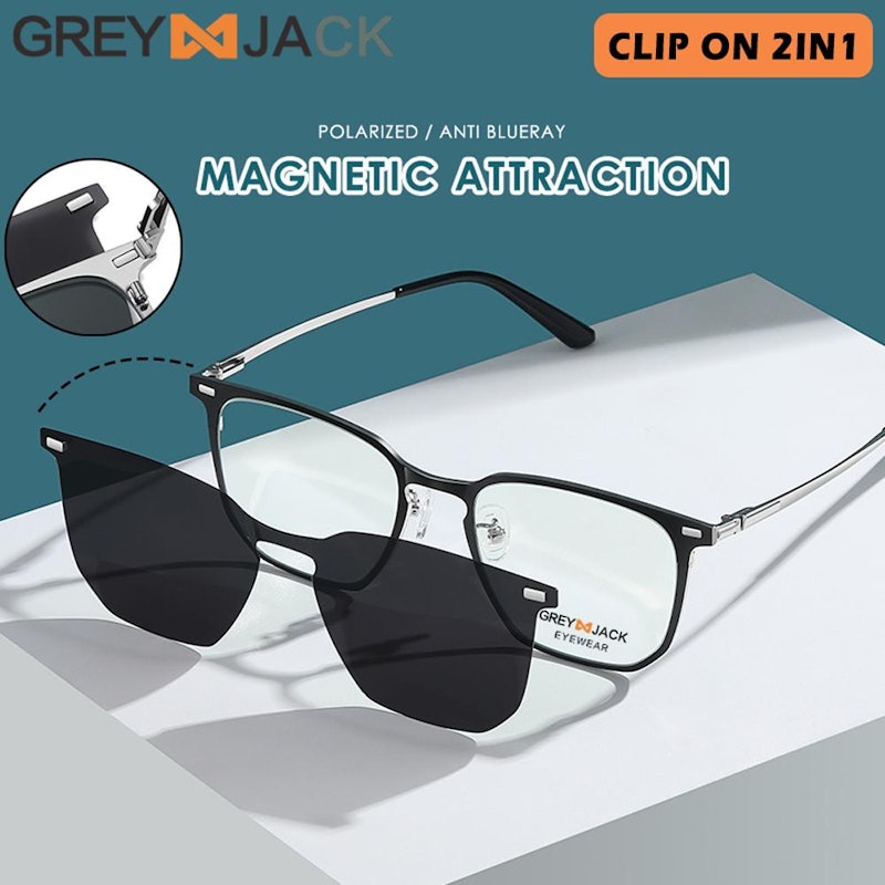 Grey Jack Kacamata Clip On 2in1 2