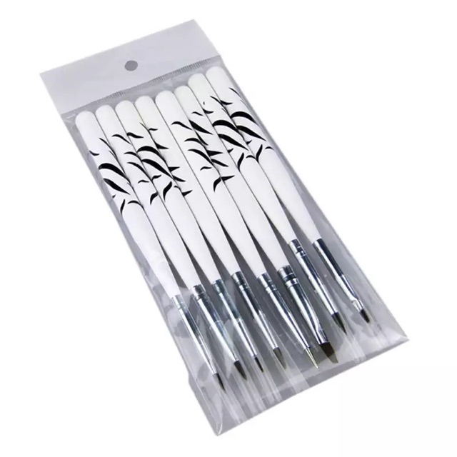  8 Pcs Brush Nail Art Zebra