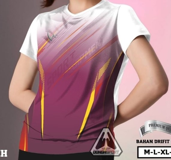  Dongasport Kaos Bulutangkis Wanita Jersey BLC 01 