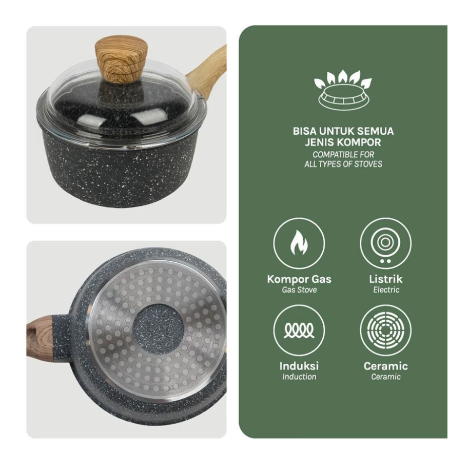 Putra Sejahtera International Debellin Sauce Pan 16 cm Grey