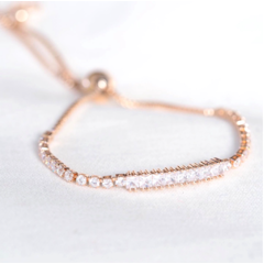 Gelang Serut Rhodium Wanita Gemma Adjustable