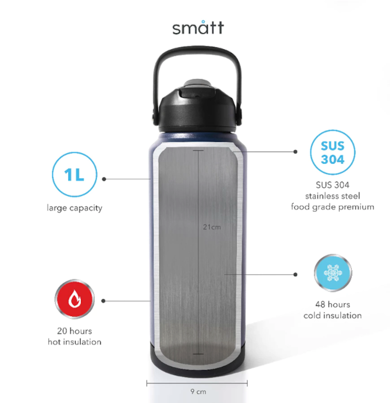 Smått Tumbler Stainless 1liter Double Insulation 2