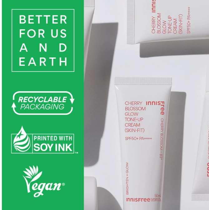 AmorePacific Innisfree Cherry Blossom Glow Tone-up Cream Skin-Fit SPF 50+ PA++++