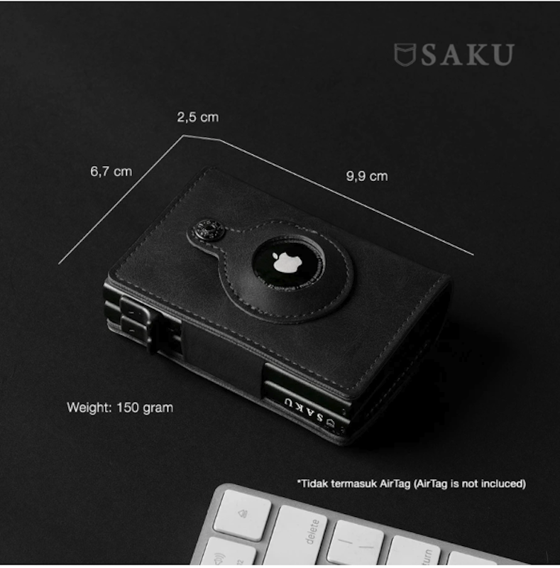 SAKU Dompet Kartu AirTag Kulit 3