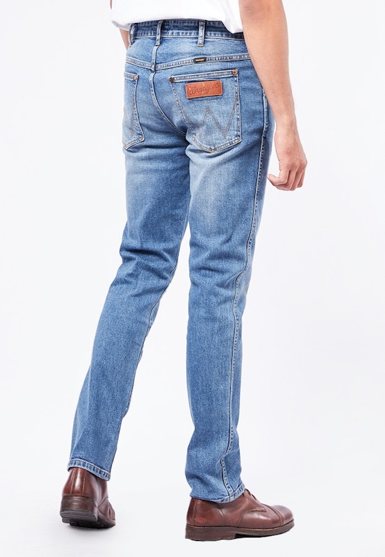 Wrangler Long Pants Slim Medium Blue 2