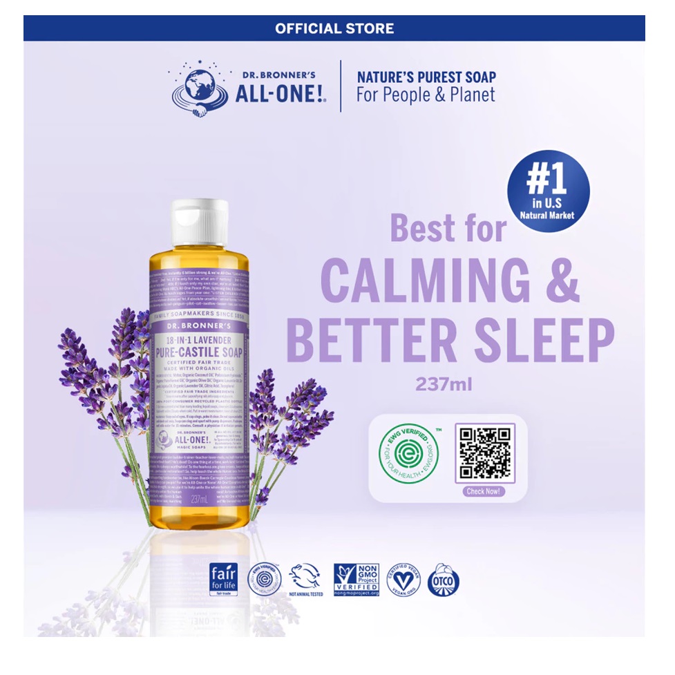 Dr. Bronner's Magic Soaps Dr. Bronner's Lavender Pure-Castile Liquid Soap 