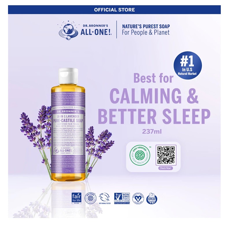 Dr. Bronner's Lavender Pure-Castile Liquid Soap 5