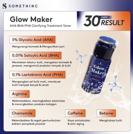 Royal Pesona Indonesia SOMETHINC Glow Maker AHA BHA PHA Clarifying Treatment Toner