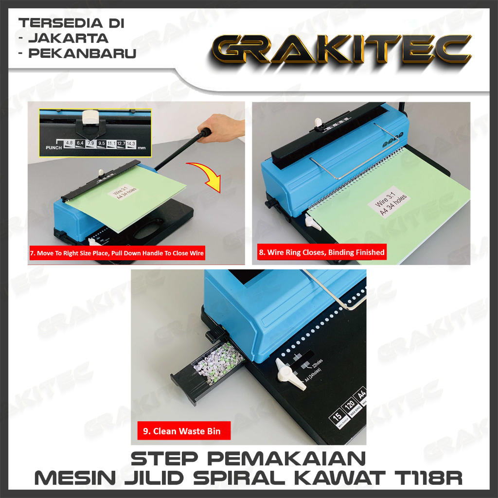 Grakitec Mesin Jilid Spiral Kawat A4 TD-13