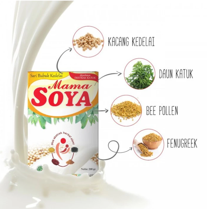 Soya Herba Nusantara Mama Soya Susu Bubuk Kedelai Vanilla