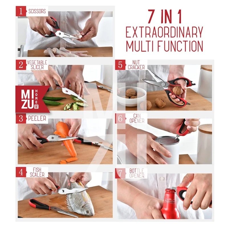 Mizu Bunretsu Multifunction 8in1 Kitchen Scissors 5