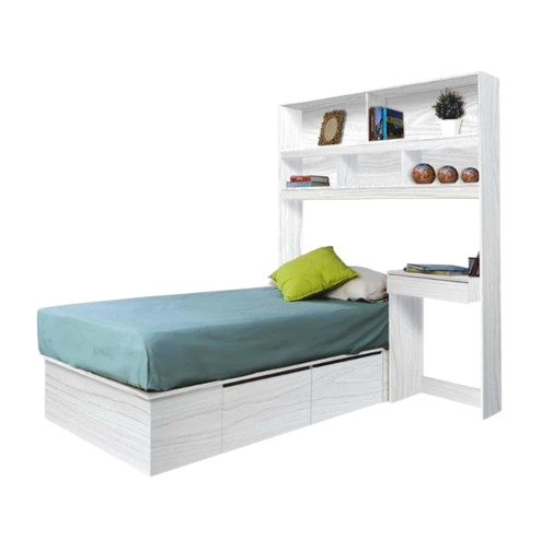 Kirana Washington Set Ranjang & Meja Belajar & Rak Buku