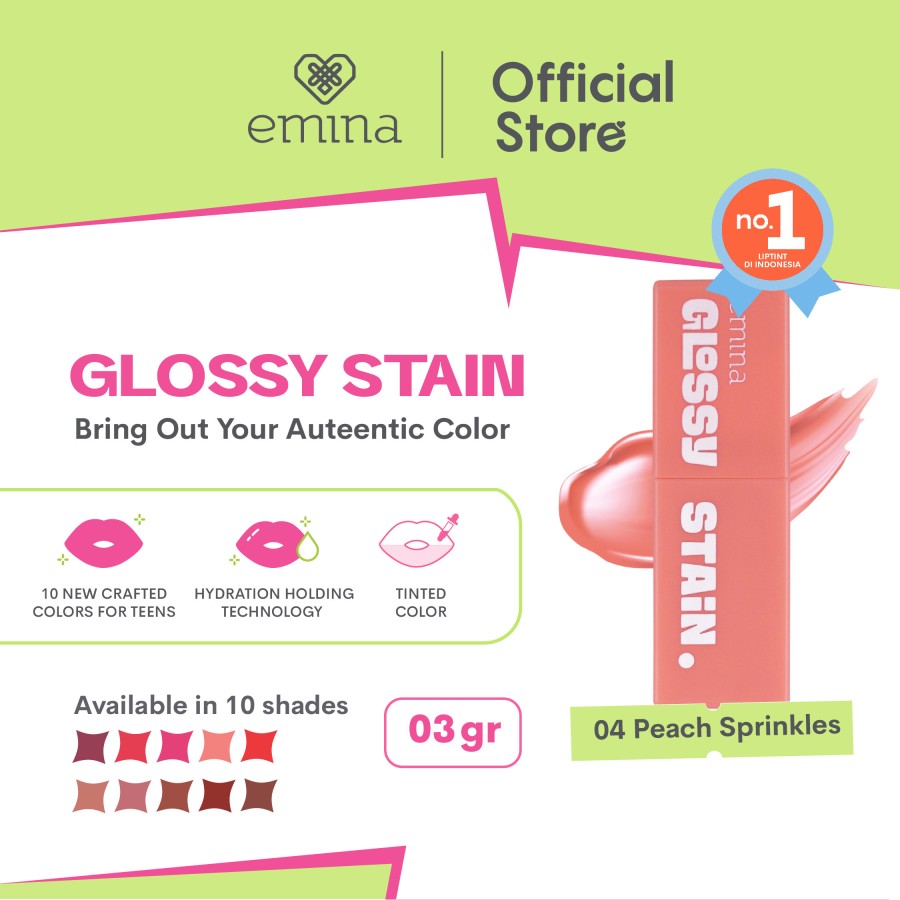 Paragon Technology and Innovation Emina Glossy Stain - Peach Sprinkles