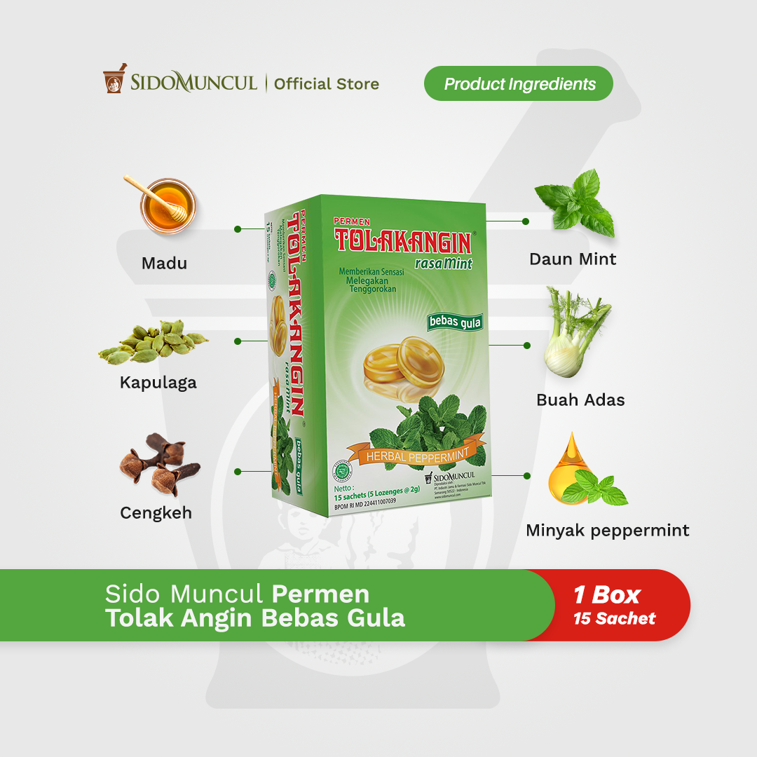 Sido Muncul Permen Tolak Angin Bebas Gula