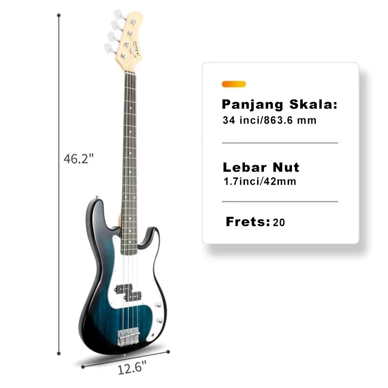 STRUMORA Gitar Bass Elektrik