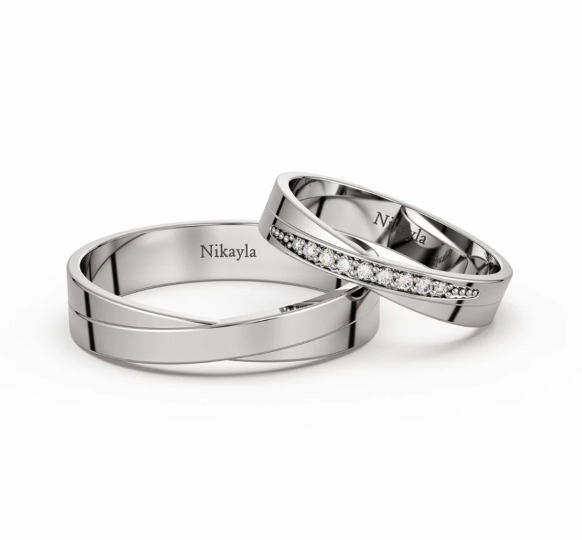 Nikayla Jewelry Cincin Couple Perak Murni