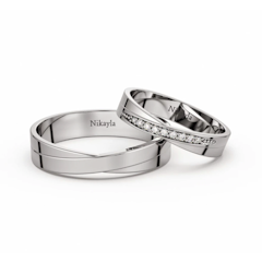 Nikayla Jewelry Cincin Couple Perak Murni