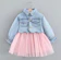 Amora Kids Jaket Denim Wash & Rok Tutu Mini Set 1