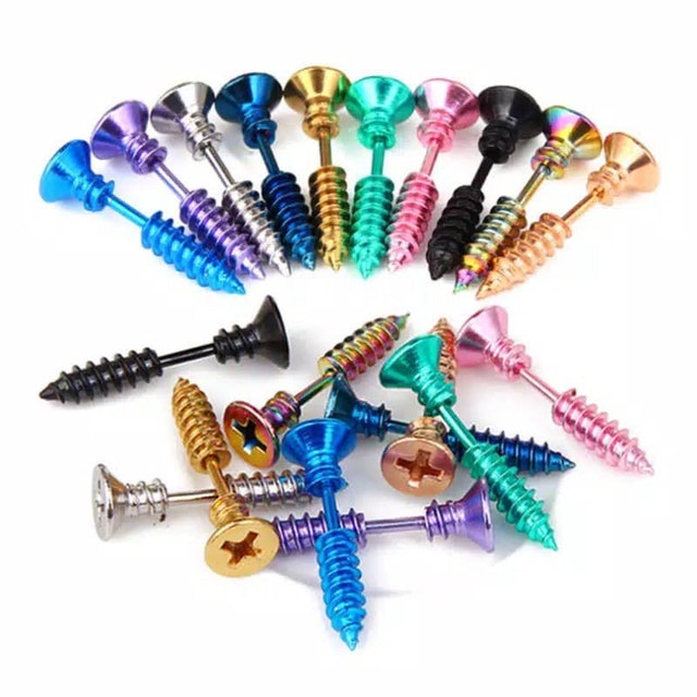 Anting Sekrup Gaya Punk
