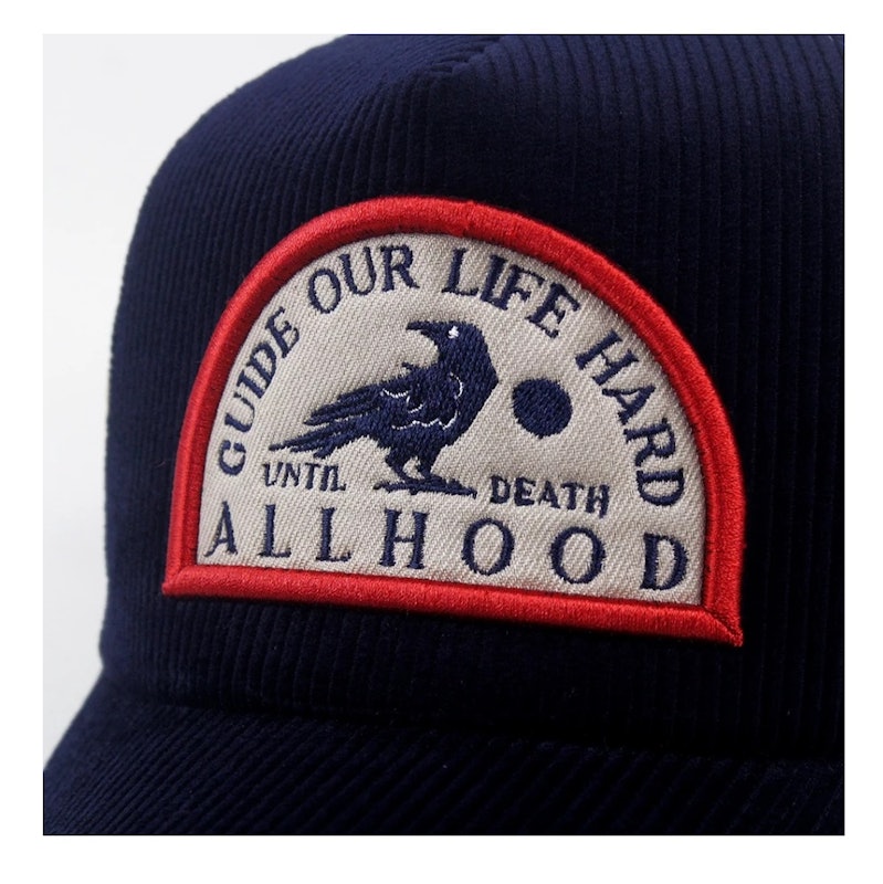 Allhood Topi Trucker Corduroy Crow Night 3