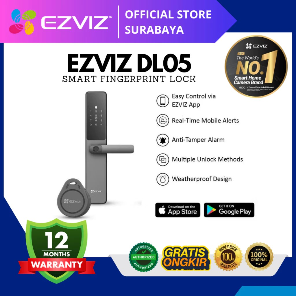 Ezviz Smart Fingerprint Door Lock DL05 