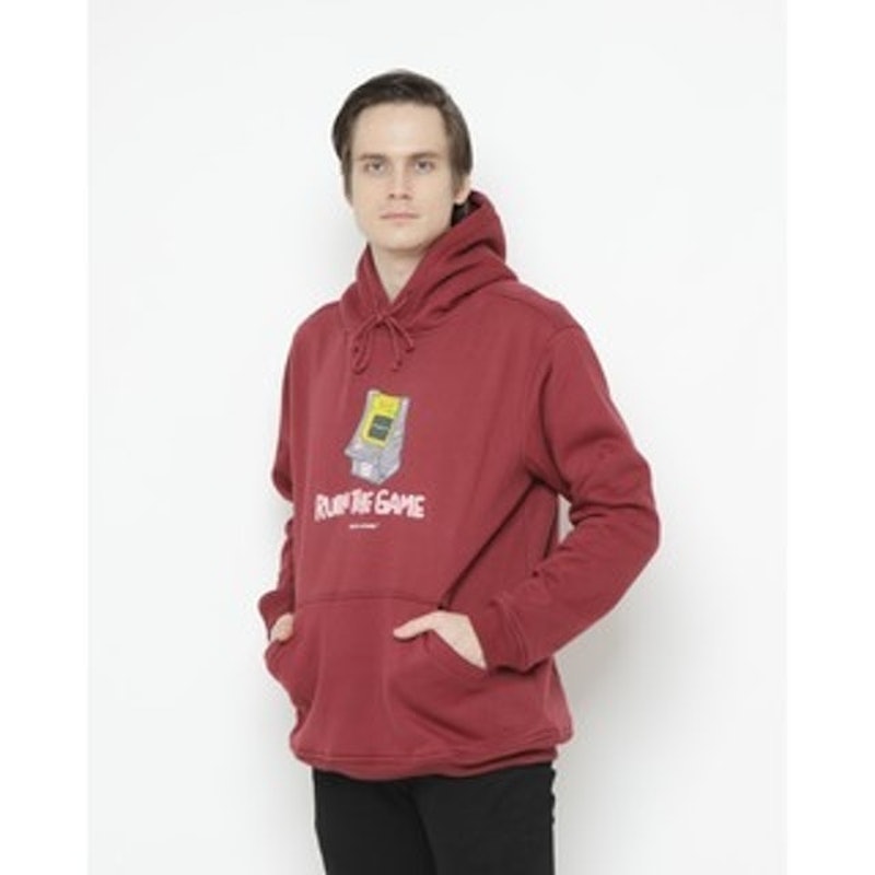 Hoodie Run The Game Maroon 1