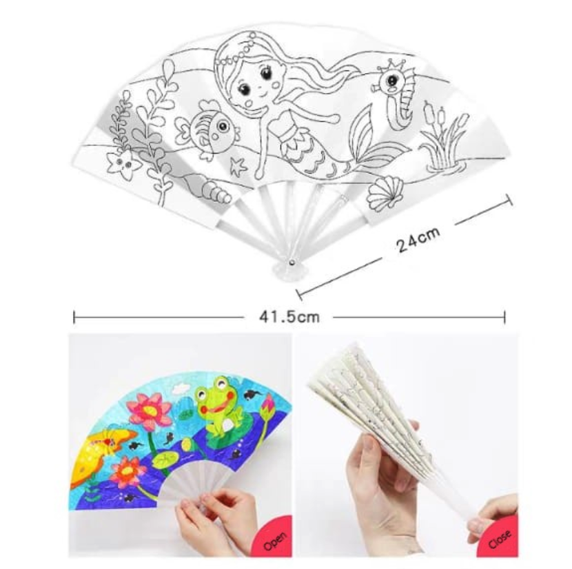  DIY Mewarnai Kipas Tangan Lipat