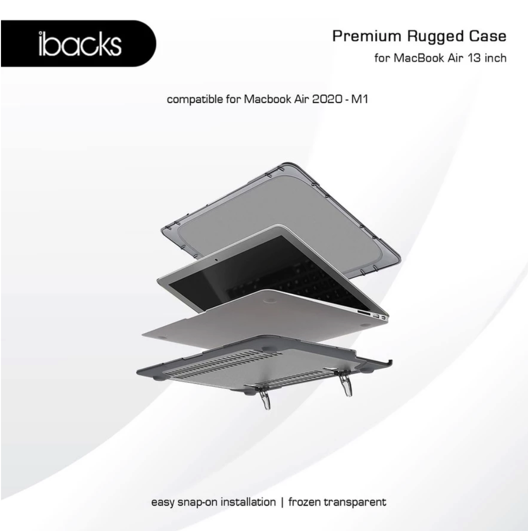 Ibacks Rugged Case Macbook Air 2020/M1 Grey