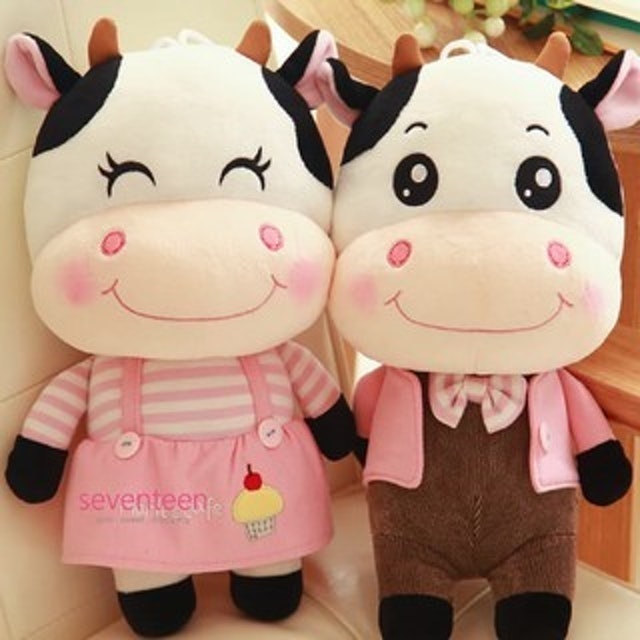 Boneka Couple Sepasang Anniversary Cow