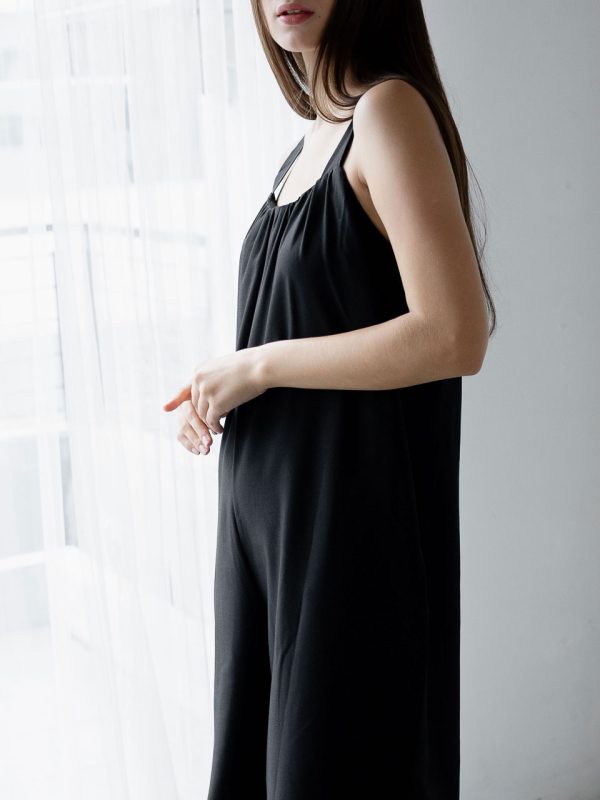Coogee Indonesia This Is April Sabine Wide Leg Black Jumpsuit 787922