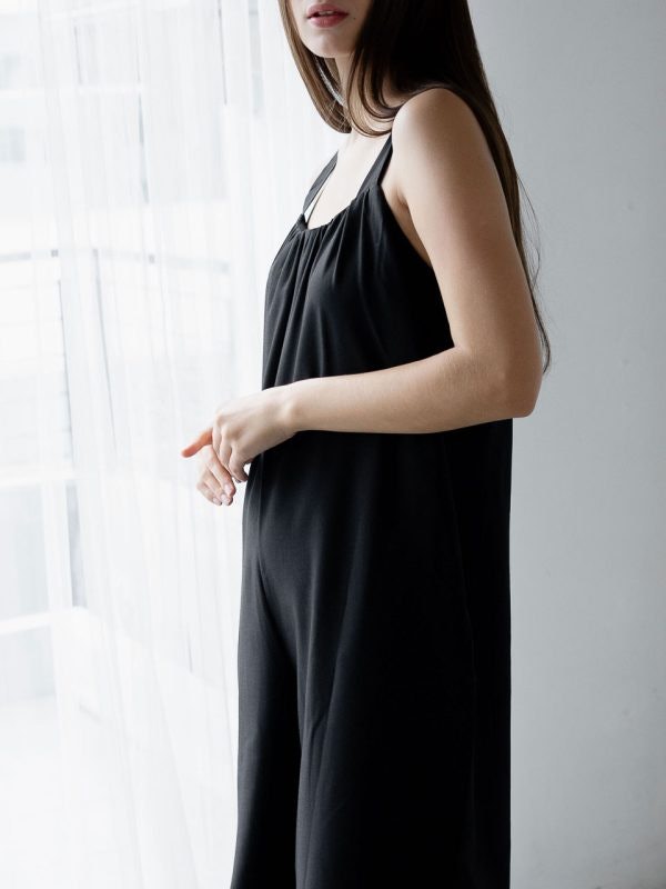This Is April Sabine Wide Leg Black Jumpsuit 4