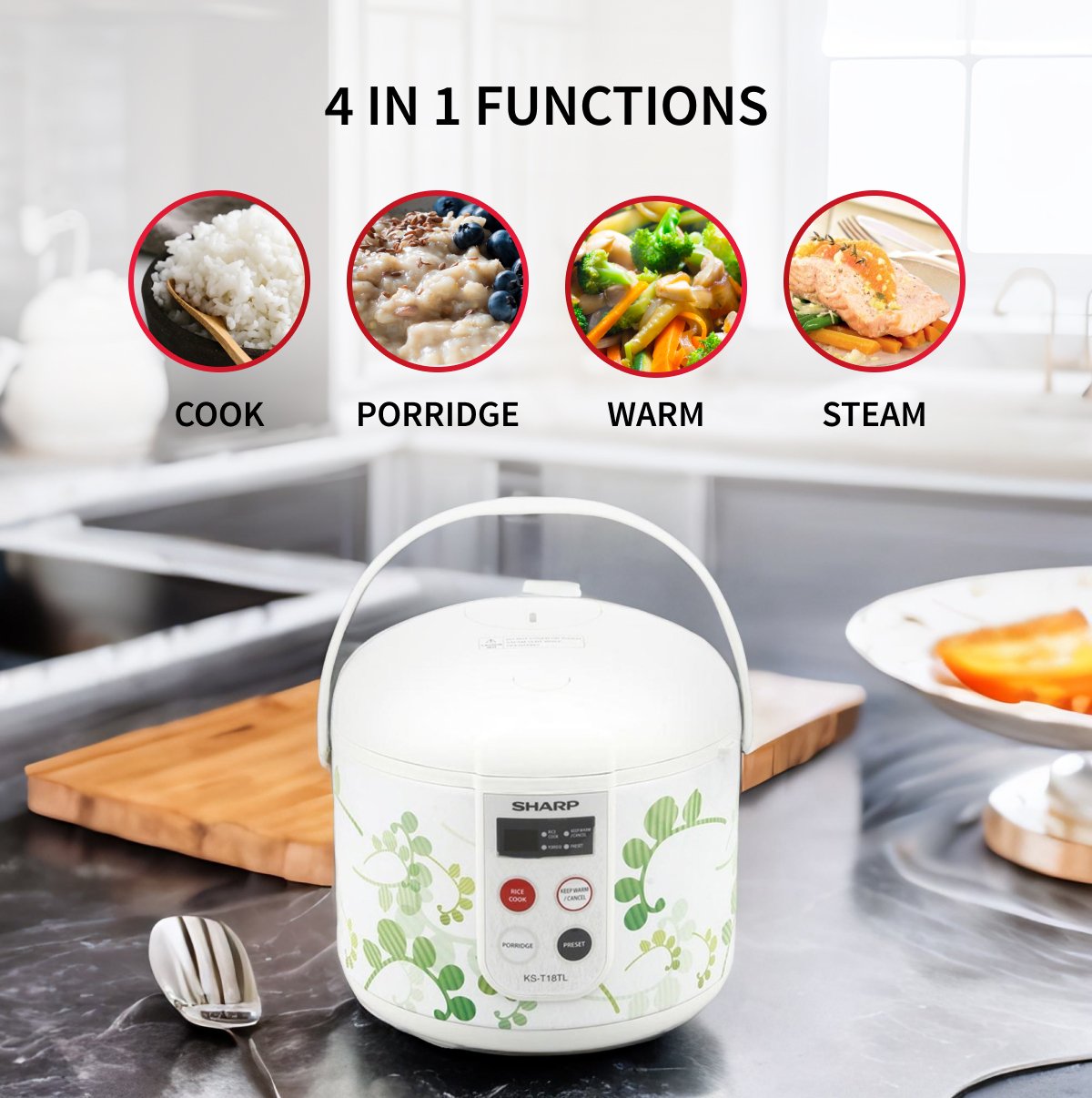 1,8 Liter Touch Panel Rice Cooker 5