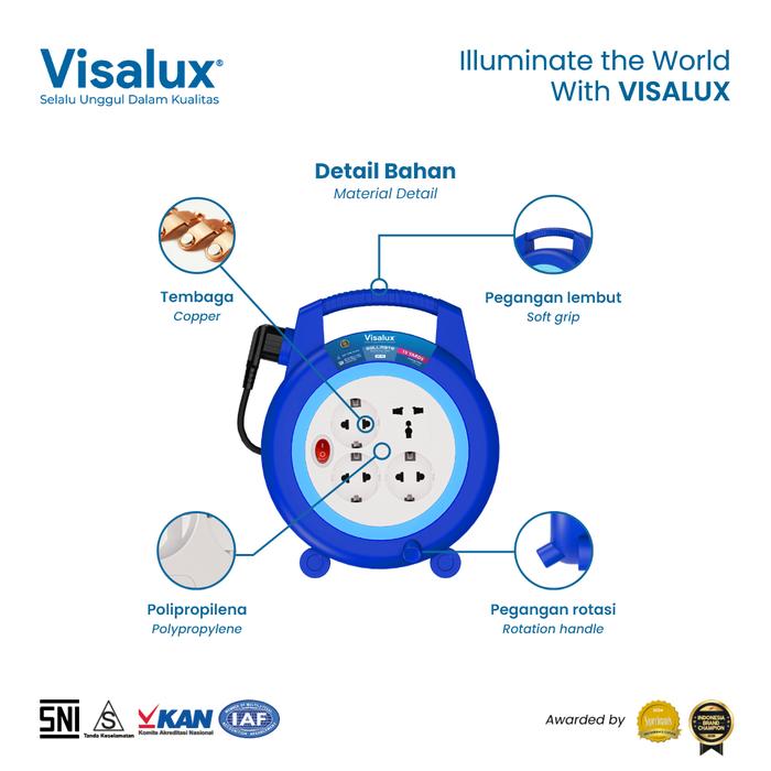 Golden Batam Raya Visalux Rollmate Cord Reel with Switch 10 Yard VKR1610