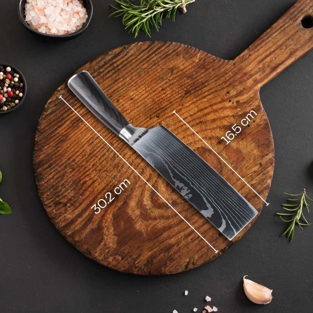 XITUO Damascus Pattern Cleaver Knife 3