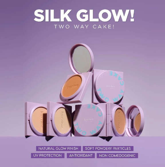 Luxury Cantika Indonesia Luxcrime Blur & Cover Two Way Cake Silk Glow Opera