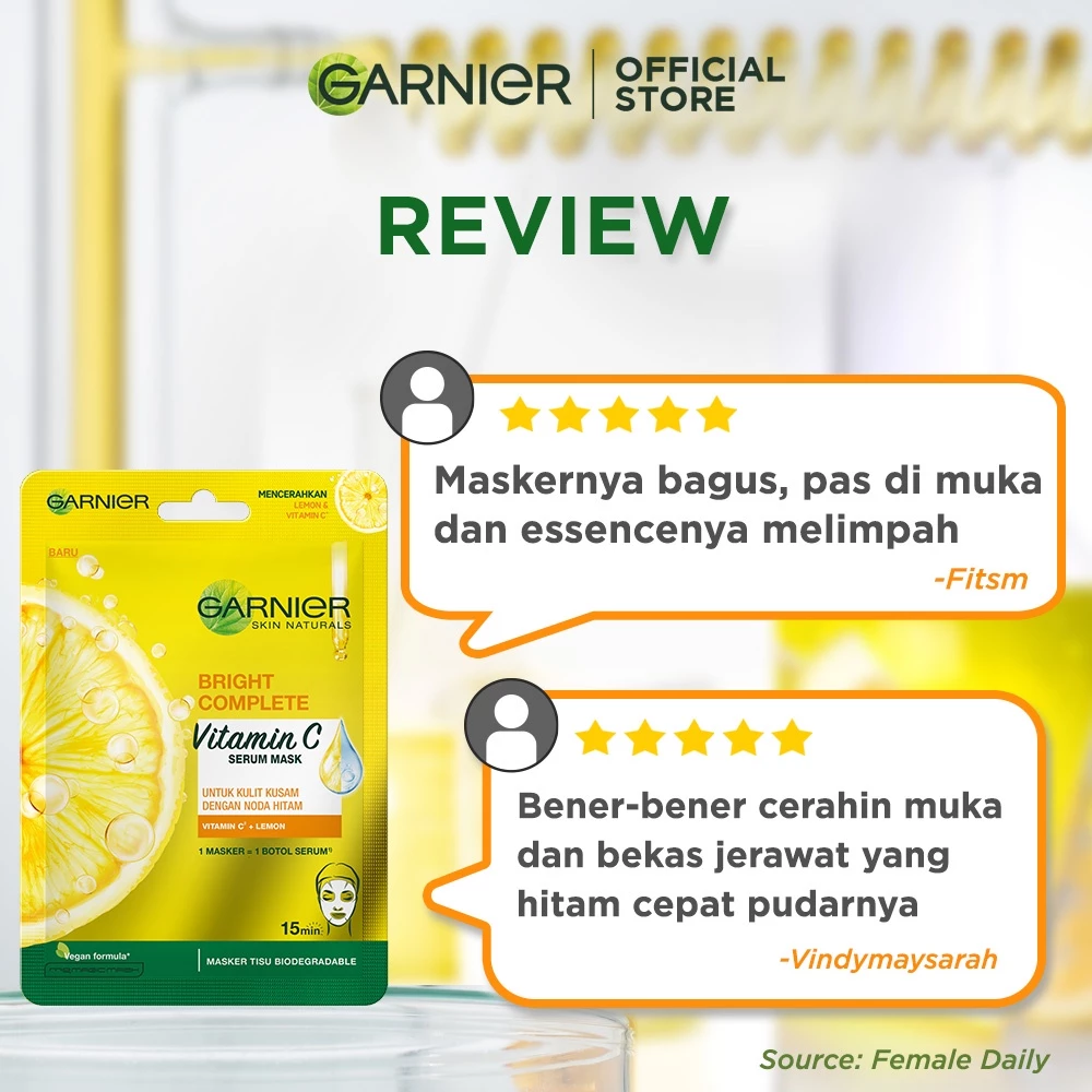 GARNIER Bright Complete Vitamin C Serum Sheet Mask 3