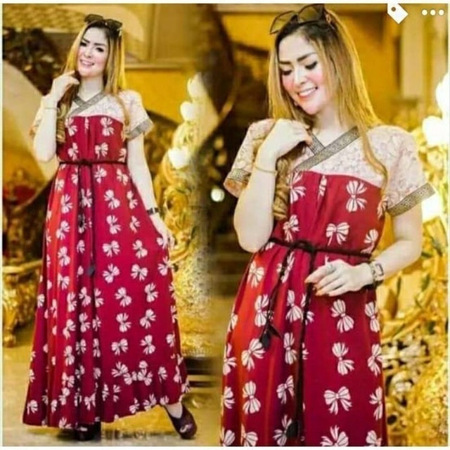  Daster Arab Brokat Motif Pita