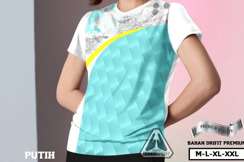  Dongasport Kaos Bulutangkis Wanita Jersey BLC 01 