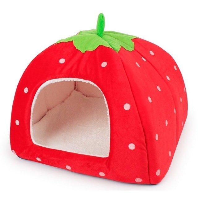 Foldable Strawberry Bed Pet
